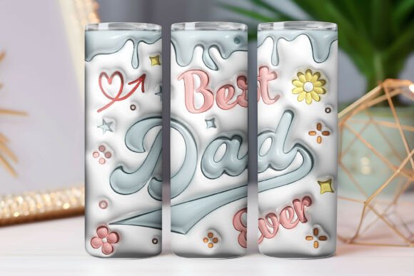 3D Inflated Father's Day Tumbler PNG – A Designer’s Take for Real Client Projects
