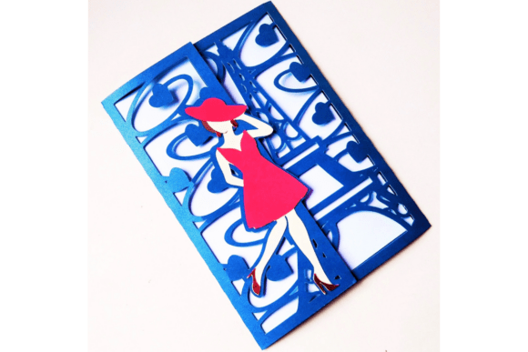 3D SVG Travel Card: EIFFEL TOWER Design for Digital Publishing