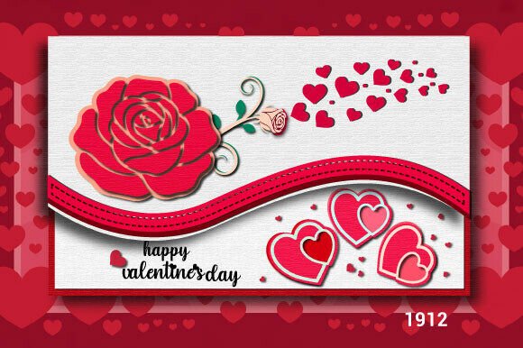 3D SVG Valentine's Card Design for Romantic Branding