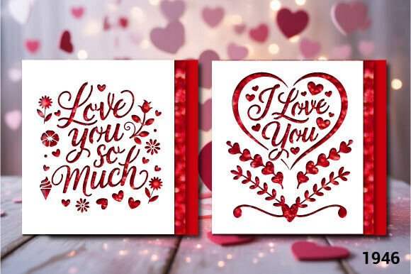 3D SVG Valentine's Day Gift Card Design for Romantic Branding