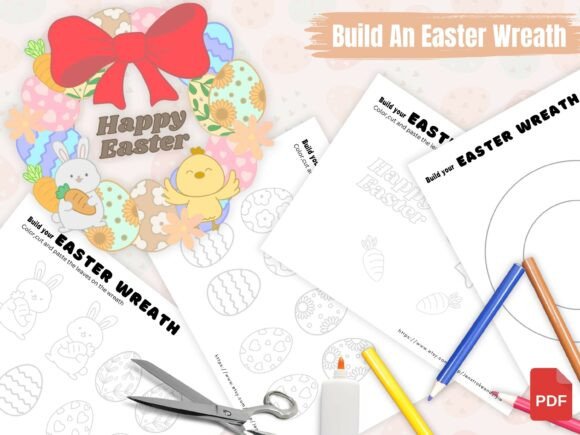 Easter DIY Wreath 3D SVG for Crafters & Etsy Sellers