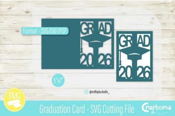 Graduation Card 2026 – Bold 3D SVG Freebie for Festive Branding