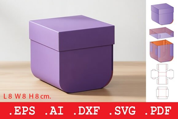 h1Rounded Square Gift Box Dieline – 3D SVG Packaging for Elegant Handmade Brands/h1