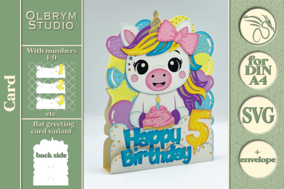 Kawaii Magic Unicorn Birthday Card SVG Review