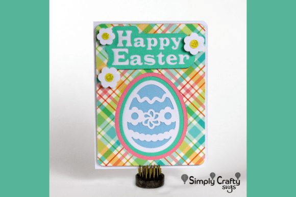 Layered Easter Egg Card 3D SVG for Festive Branding