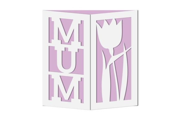 Mum Tulip Gate Fold Card for Machine Embroidery