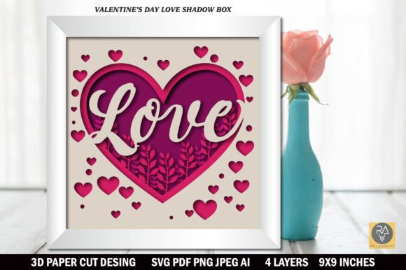 Valentine's Day Love Papercut Shadow Box Review