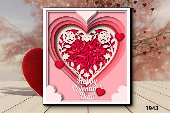 Valentine’s Day 3D SVG Gift Card Design for Crafters & Handmade Sellers